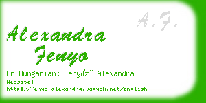 alexandra fenyo business card